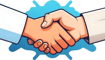 AI generated handshake clipart - png