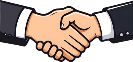 AI generated handshake clipart - png