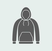 Men's hoodie icon on a background. Vector illustration.