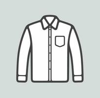 Men's business shirt line icon on a background. Vector illustration.