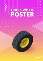 Wheel poster for print and design. Vector illustration.