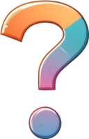 AI generated Question mark cartoon png