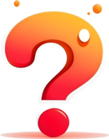 AI generated Question mark cartoon png