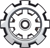 AI generated a gear wheel with a ai generative png