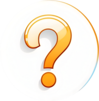 AI generated Question mark cartoon png