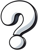 AI generated Question mark cartoon png