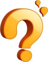 AI generated Question mark cartoon png