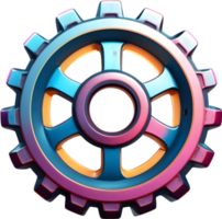 AI generated a gear wheel with a cog wheel on it ai generative png