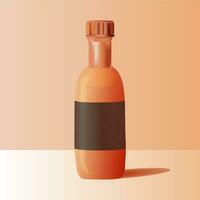 Chili Sauce Bottle Mock Up Vector