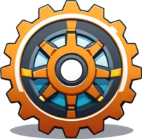 AI generated a gear wheel with a cog wheel on it ai generative png