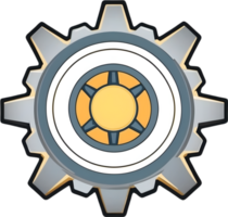 AI generated a gear wheel with a cog wheel on it ai generative png