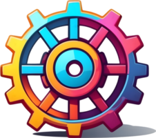 AI generated a gear wheel with a cog wheel on it ai generative png