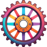 AI generated a gear wheel with a cog wheel on it ai generative png