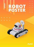 vagabundo robot póster para impresión y diseño. vector ilustración.