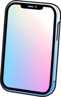 AI generated a smart phone with a cartoon ai generative png