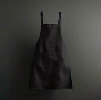 AI generated Mockup of a blank empty white apron displayed on a mannequin, for shop branding identity, generative ai photo