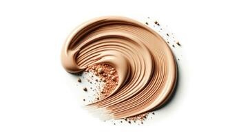 AI generated Smooth Foundation Swirl with Textured Powder Finish photo