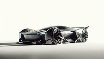 AI generated Sleek Futuristic Vehicle Concept in Dynamic Pose photo