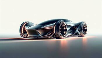 AI generated Sleek Futuristic Vehicle Concept in Dynamic Pose photo