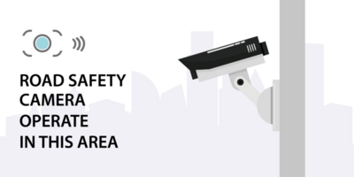 rua segurança vigilância ou estrada segurança câmeras. fechar-se visualizar. plano ilustração modelo. png