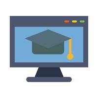 Online Education Vector Flat Icon For Personal And Commercial Use.