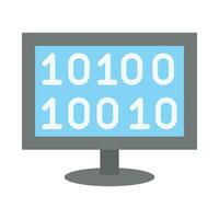 Binary Code Vector Flat Icon For Personal And Commercial Use.