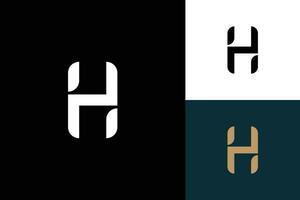 letter h monogram vector logo design