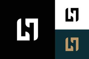 letter h monogram vector logo design