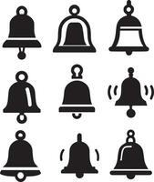 campana icono vector ilustración negro color