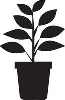 Plant vector Icon Illustration black color 10