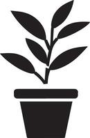 Plant vector Icon Illustration black color 5