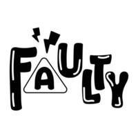 Trendy Faulty Concepts vector