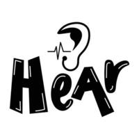 Trendy Hear Concepts vector