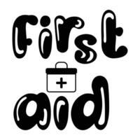 Trendy First Aid vector