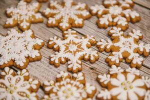 Navidad vistoso galletas para antecedentes foto