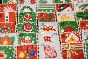 Navidad vistoso galletas para antecedentes foto