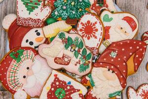 Navidad vistoso galletas para antecedentes foto