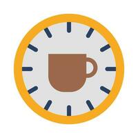 café hora vector plano icono para personal y comercial usar.