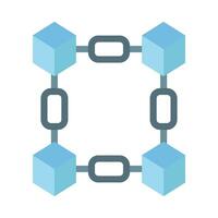 Blockchain Vector Flat Icon For Personal And Commercial Use.