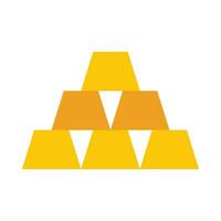 Gold Bar Vector Flat Icon For Personal And Commercial Use.