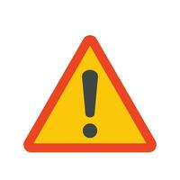 Warning Vector Flat Icon For Personal And Commercial Use.