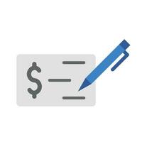 pagar cheque vector plano icono para personal y comercial usar.