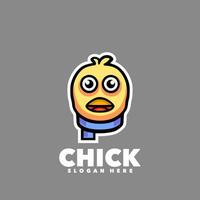 Chick head mascot logo vector