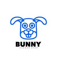 Bunny line symbol logo design vector