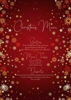 elegant Christmas menu design vector