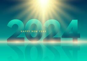 Happy New Year background with spotlights shining down vector