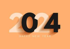 Happy New Year background with simple numbers design vector