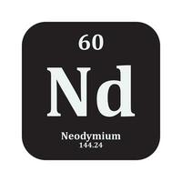 neodimio química icono vector