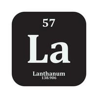 lantano química icono vector