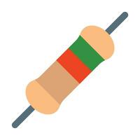 resistor vector plano icono para personal y comercial usar.